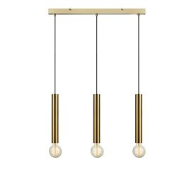 Hangandi ljós 3xE27 Sencillo 75 cm messing